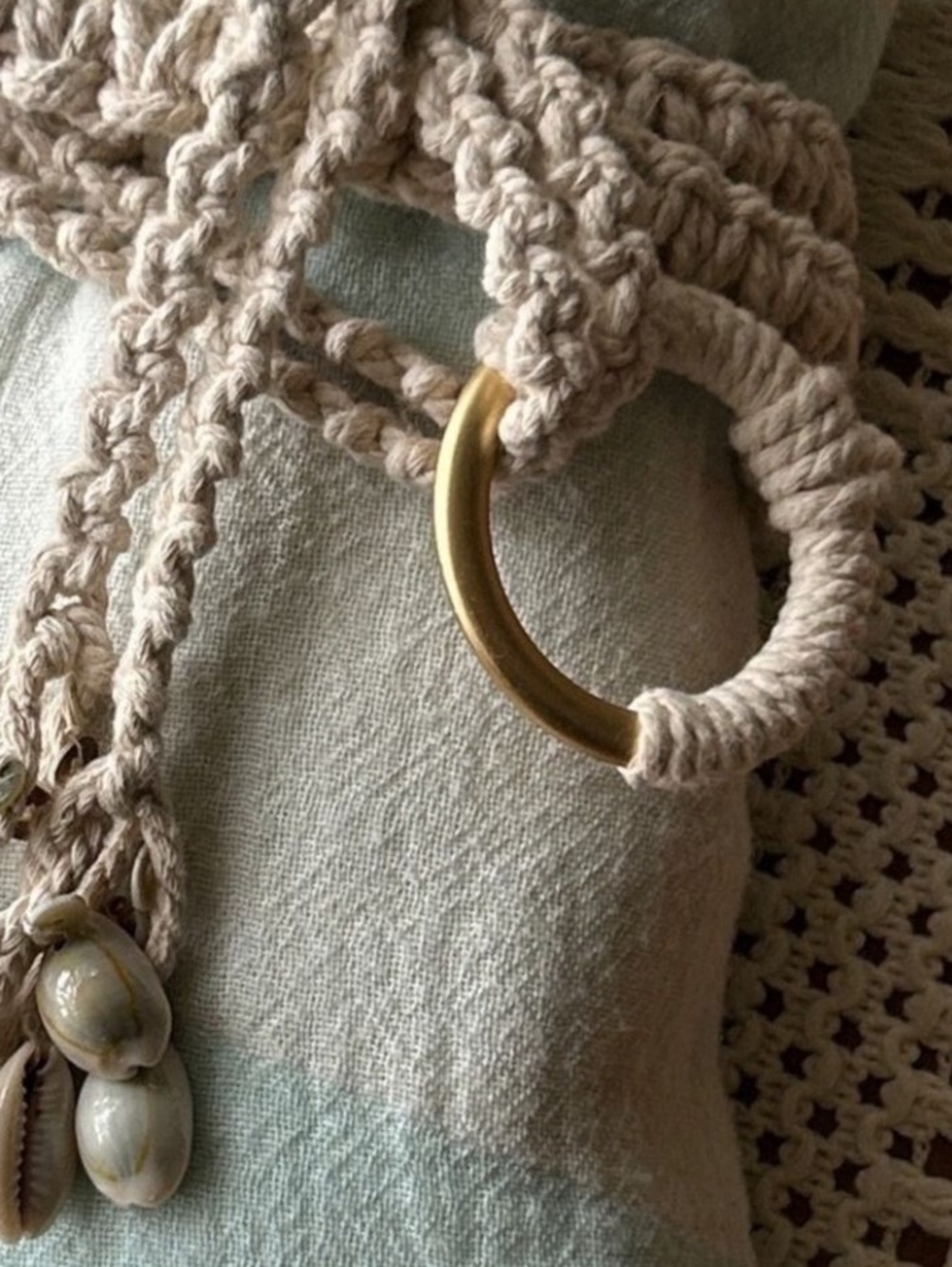 Macrame Carry Strap + Belt Multifunction Multipurpose NEW Handcrafted Natural - Picture 2 of 16